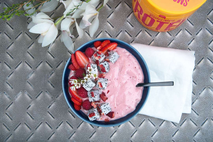 MOVE Recette smoothie bowl protéiné fraises framboises